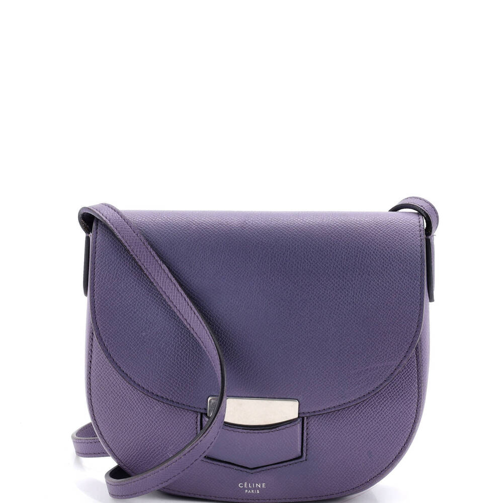 Celine Small Trotteur Crossbody Bag Grainy Leather